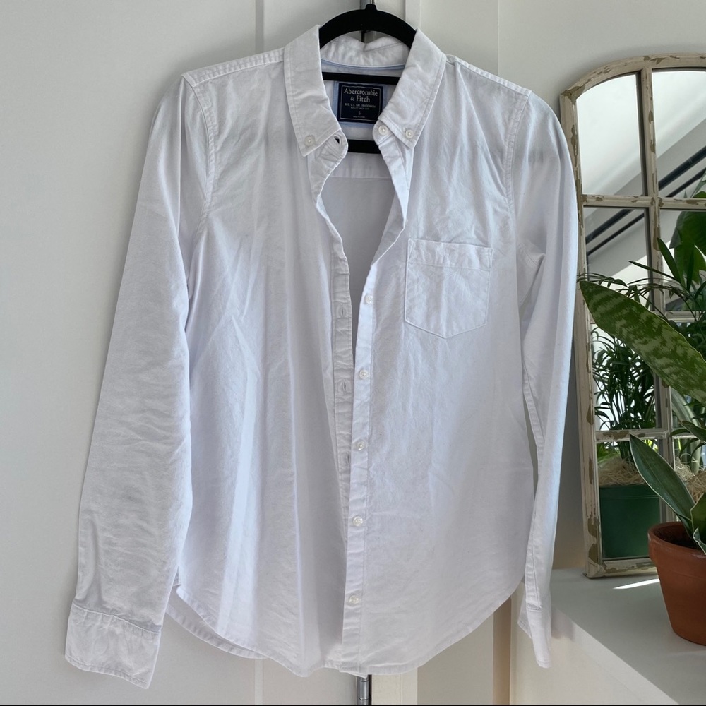 Abercrombie White Button Down Shirt